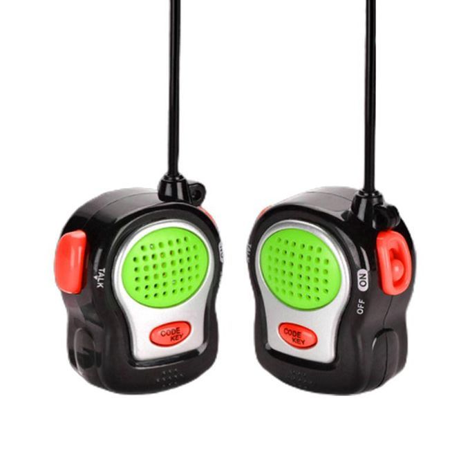 2Pcs Interactive Kids Intercom Toy Premium Texture-Black