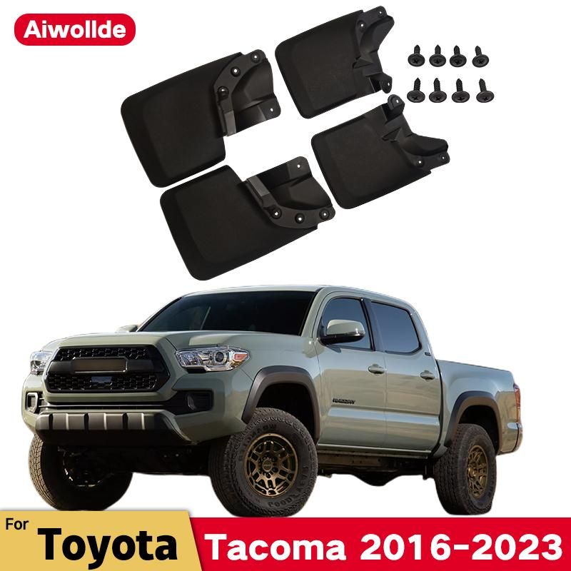 MudFlaps For Toyota Tacoma 2016-2023  2022 Mudguards Mud Flaps Splash Guards Front Rear Wheels Fender Car Accessories 4Pcs