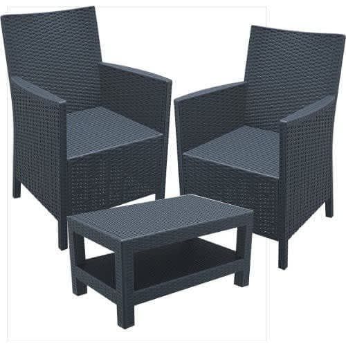 Santorini Armchair Set(2 Chairs And A Table)