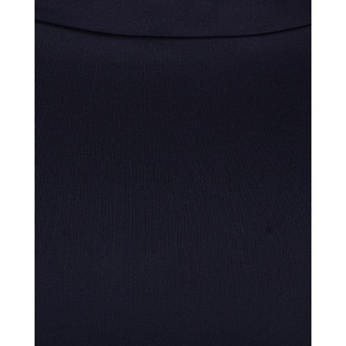 Lydiaz Trendy Peplum Hem Bodycon Skirt - Navy Blue