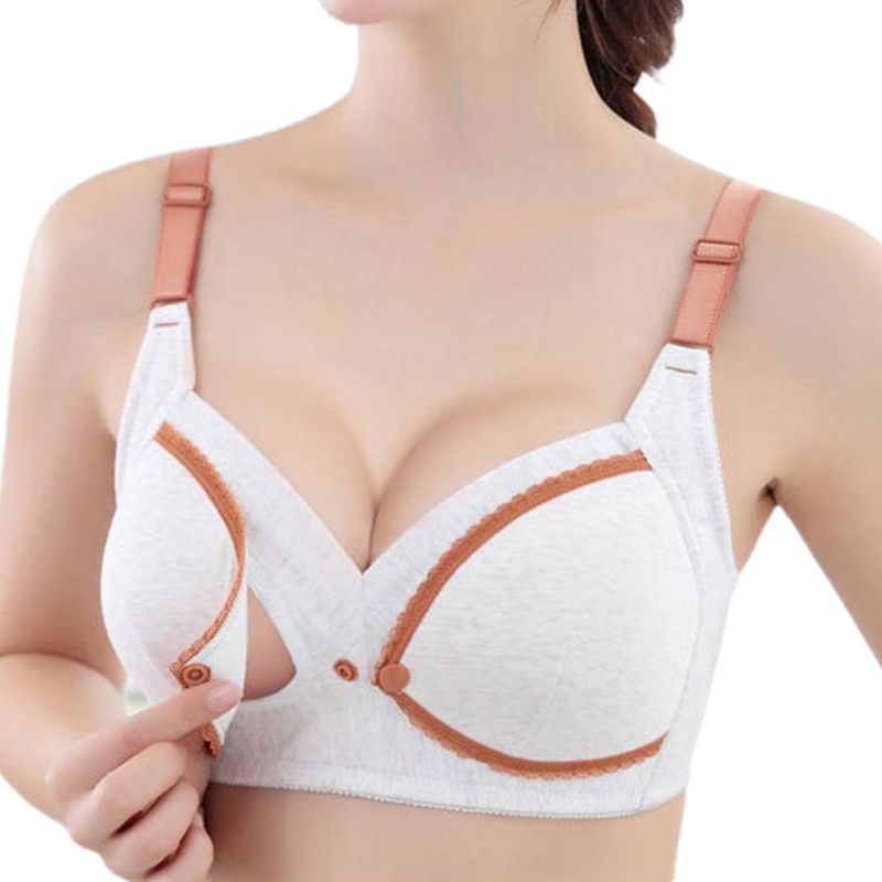 Maternity Nursing Bra Pregnancy Open Front Wireless Pads Breastfeeding