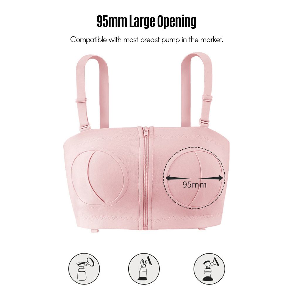 Maternity Bra For Breast Pump Hands Free Pumping Bra Adjustable Cotton Breast