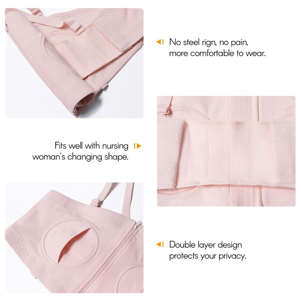 Maternity Bra For Breast Pump Hands Free Pumping Bra Adjustable Cotton Breast