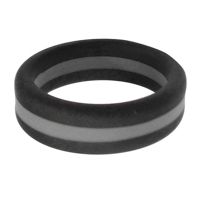 Reative Sili One Ring 8mm Wide 2.5mm Thi Kness Inte Ayer Fashion Sport Ring-gray-8#
