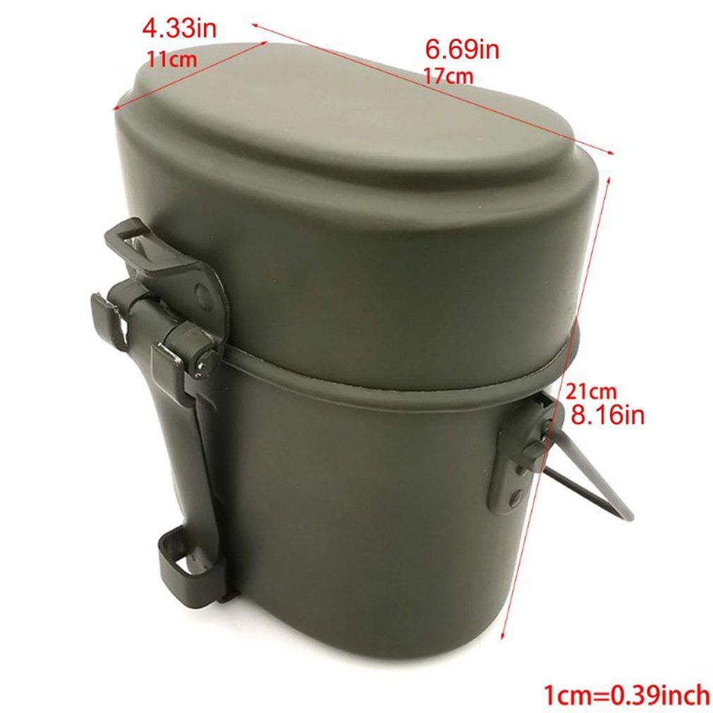 3 In 1 Multifunctional Aluminum Bento Lunch Box Camping Cookware Chef Set Trekking Survival
