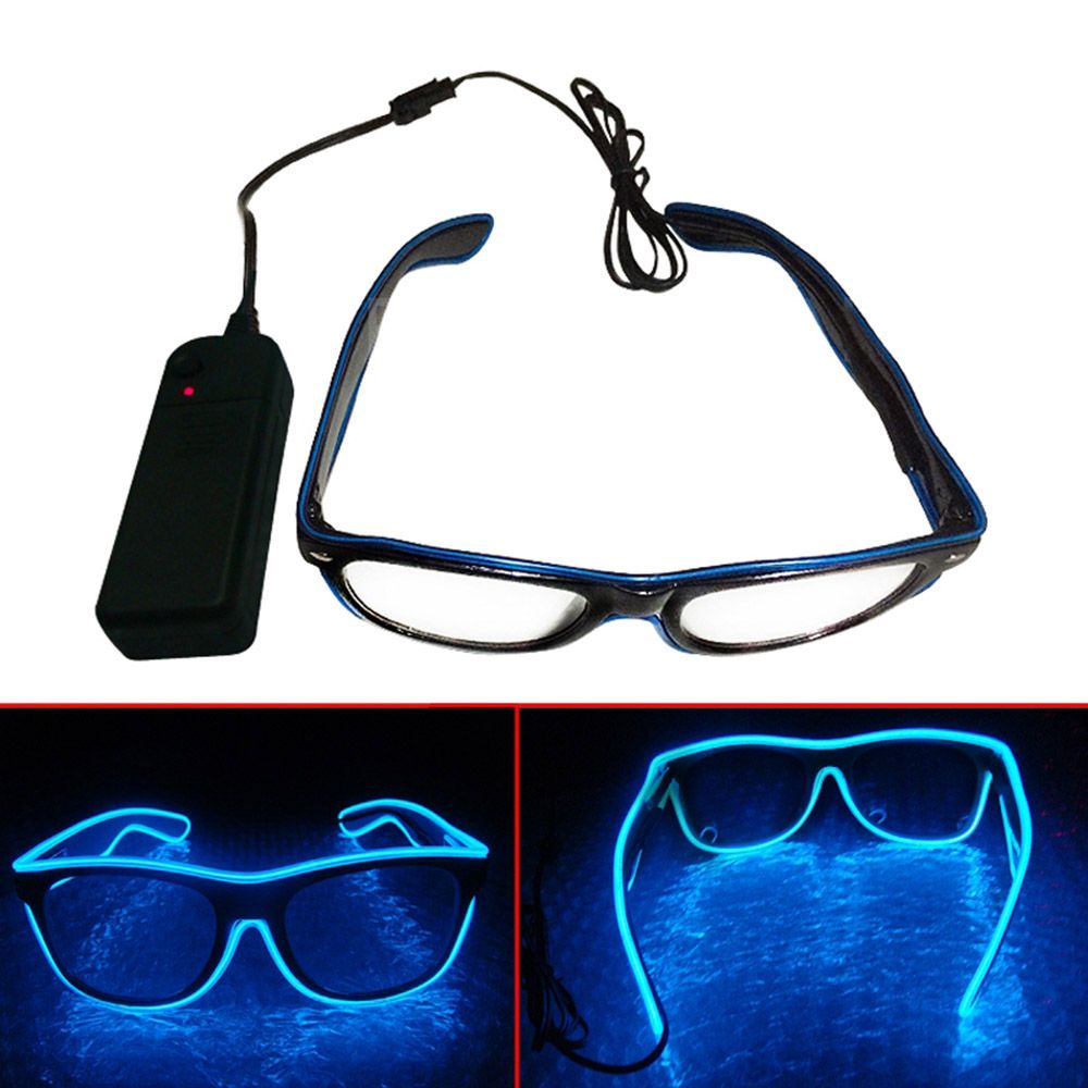 EL Wire LED Glasses Special Shutter Light Up Monochrome EL