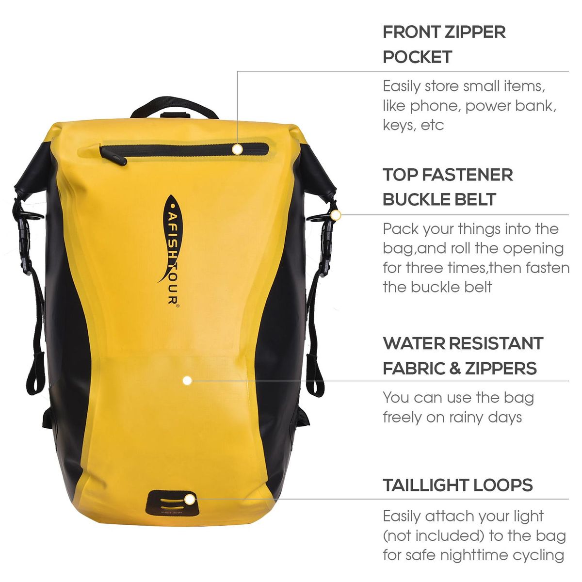3-In-1 Bicycle Bag Waterproof Pannier Bag Reflective Backpack Cycling Rear Rack Bag