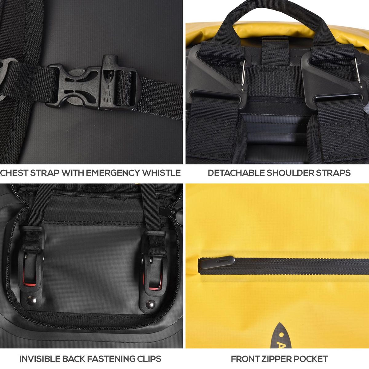 3-In-1 Bicycle Bag Waterproof Pannier Bag Reflective Backpack Cycling Rear Rack Bag