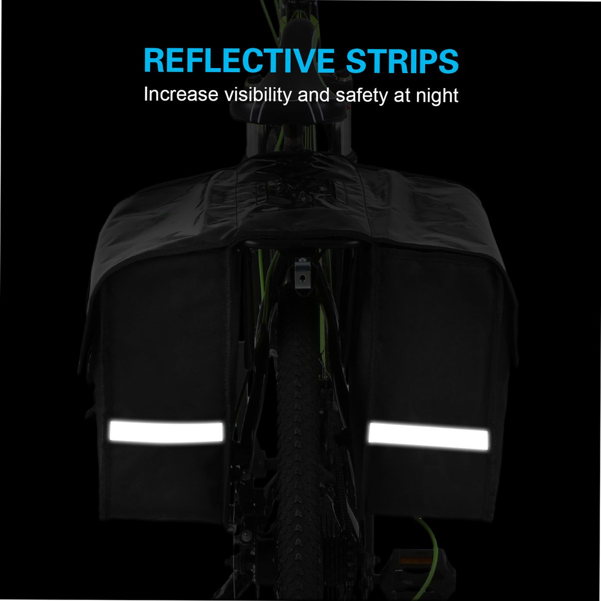28L Water Resistant Bicycle Rear Seat Carrier Bag Rack Trunk