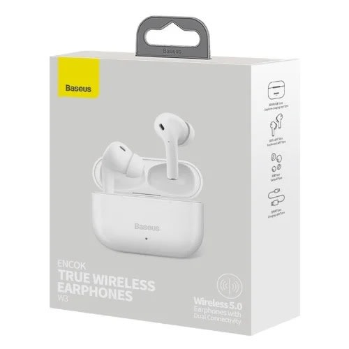Encok W3 Wireless Earbuds - Dual Connectivity - White