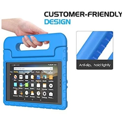 Fire Hd 8 Tablet With Alexa - 8" - 2gb Ram -32gb Rom - Blue Handle Shock Proof Case