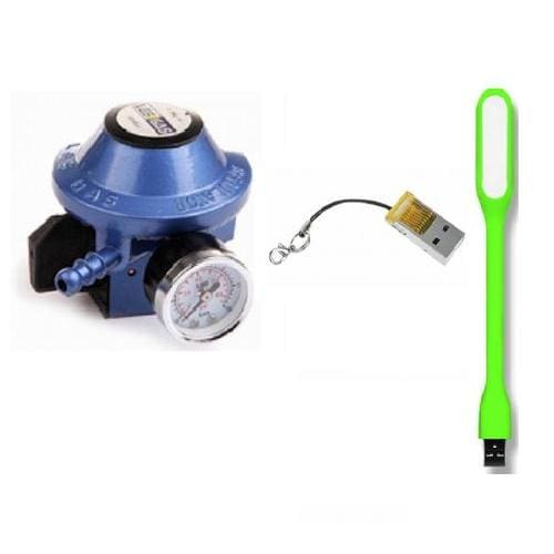 Gas Regulator + Card Reader + USB Led Light
