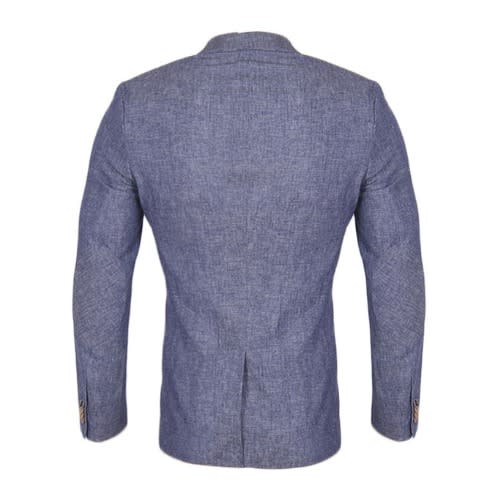 Men's Exclusive Linen Blazer - Blue