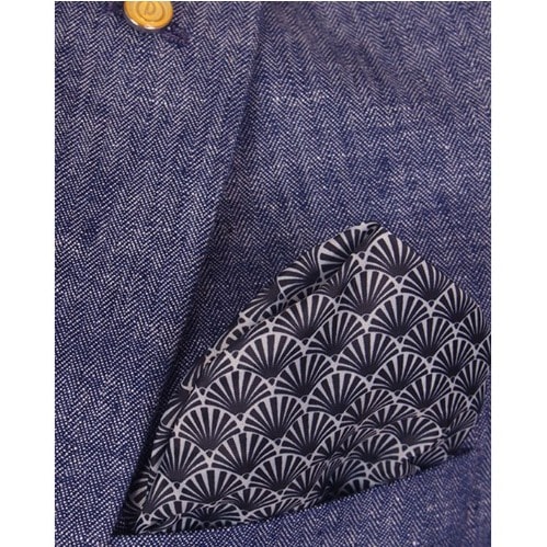 Men's Exclusive Linen Blazer - Blue
