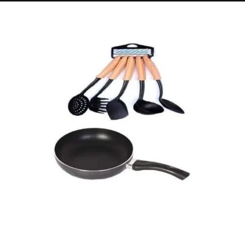 26cm Frying Pan + (5Pieces) Non Stick Spoons