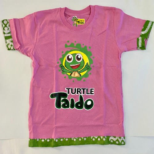 Turtle Taido Batik Frills Top - Pink