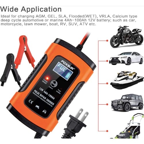 12v 5a Full Automatic Car Battery Charger.