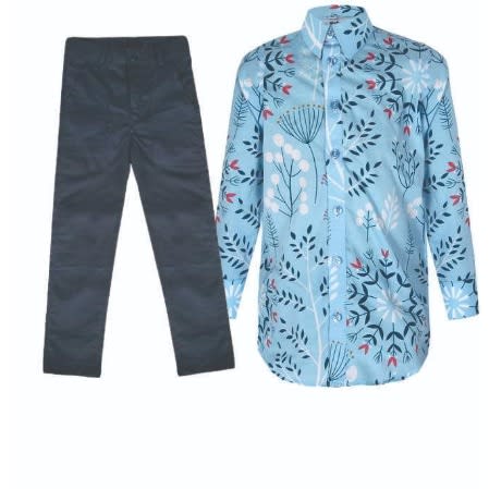 Multicolor Boys' 2piece  Shirt & Trousers