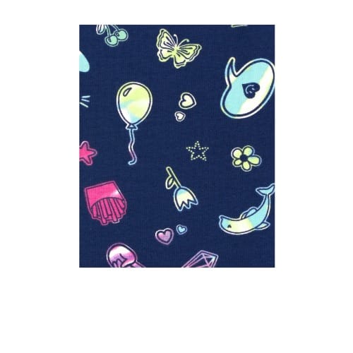 Girls Cone Balloon Full Length Leggings - Navy Blue