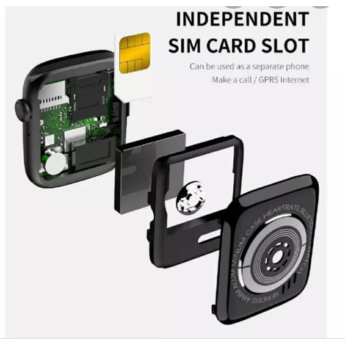 Smart Phone Watch With Sim Card & Memory Card -Black