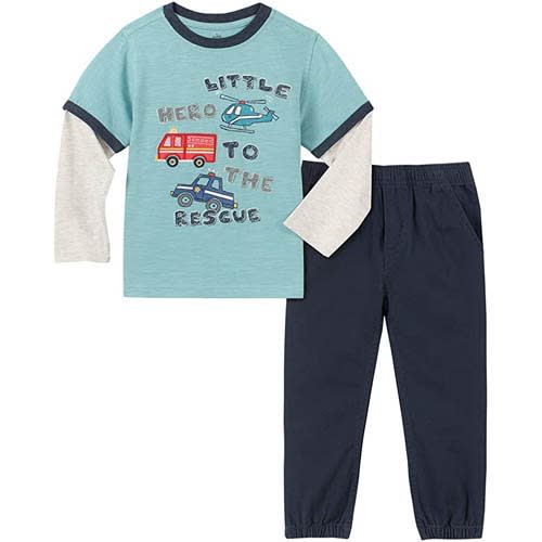 Long Sleeves Tee With A Pull On Jogger Pants Set