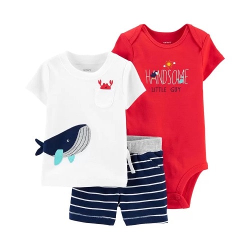 3piece Whale Short Set - 6months