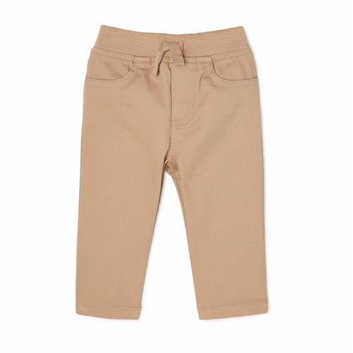 Baby Boys Woven Trouser Pant - Khaki Brown