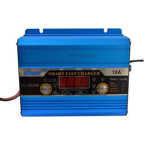 Suoer 12v 10a Car And Inverter Battery Charger With Digital Display
