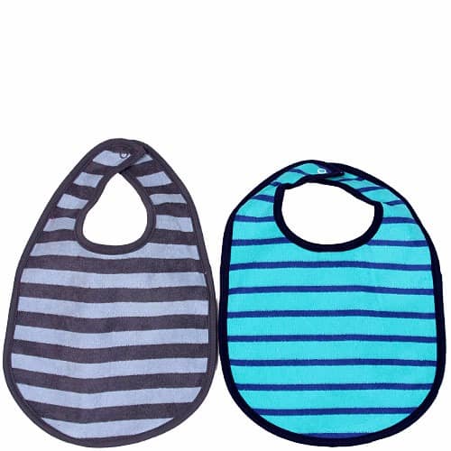 2 Piece Baby Boy Striped Bibs