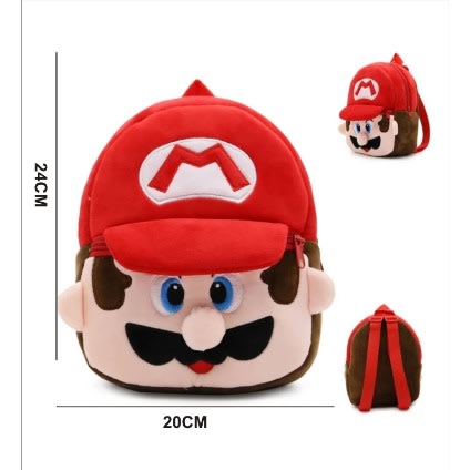 Toddler Mario Cartoon Plush Kids Bag 1-3 Years