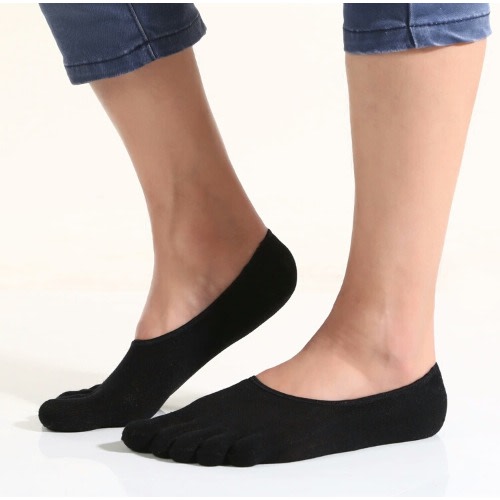 3 Pairs Invisible Socks - Blue, Grey And Black