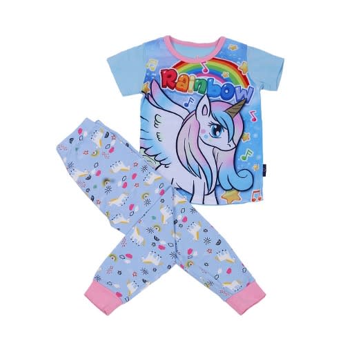 Rainbow Unicorn Girl's Pyjamas Set