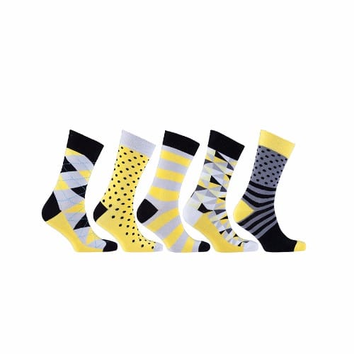 Men’s Luxury Colorful Dress Socks -5-pairs - Pack 53