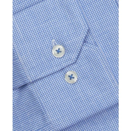 Dogtooth Blue Single Cuff Shirt