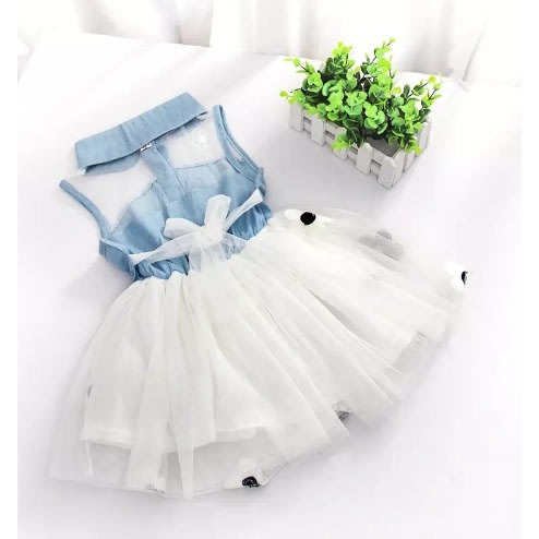 Sleeveless Collar Tutu Dress