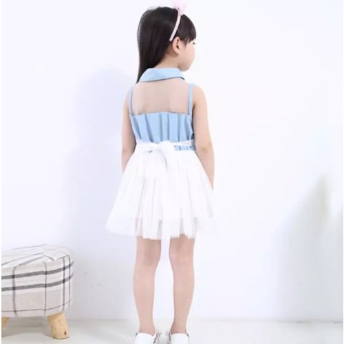 Sleeveless Collar Tutu Dress
