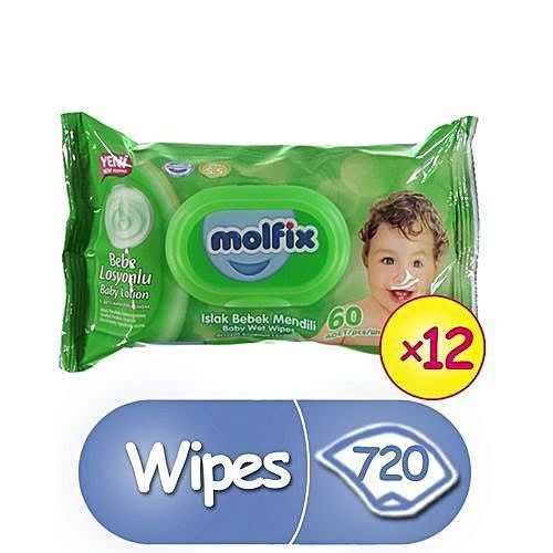 Baby Wipes - Pack of 12 - 1 carton