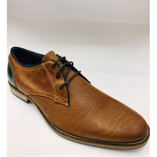 Men Brogue Lace Up - Brown