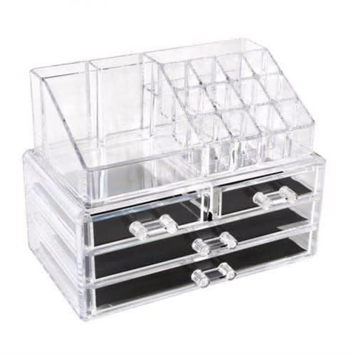 Clear Acrylic Makeup And Jewelry Organizer