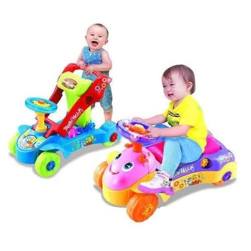 Multifunctional 2 In 1 Educational Walker + Baby Ride on Car