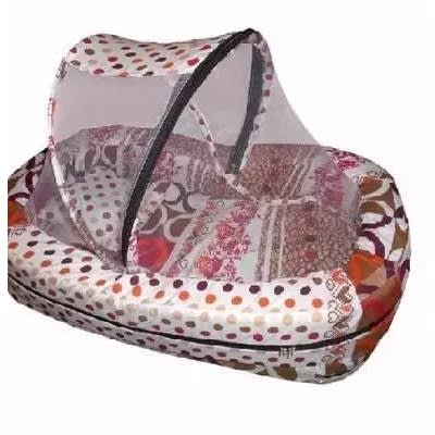 Baby Bed Crib With Net – Multicolour