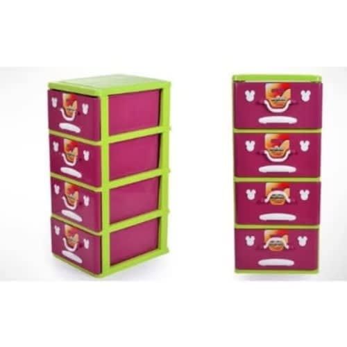 Original 4 Layer Plastic Storage Baby Wardrobe - 49.5 x 39 x 79cm