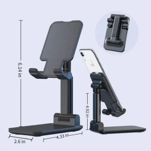 Foldable Desktop & Tablet Phone Holder + Stand