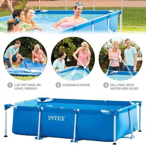 Family Frame Pool - 2.6m X 1.6m X 0.65m - Blue