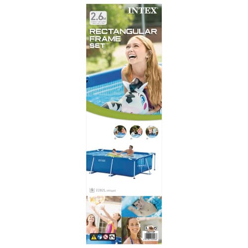 Family Frame Pool - 2.6m X 1.6m X 0.65m - Blue