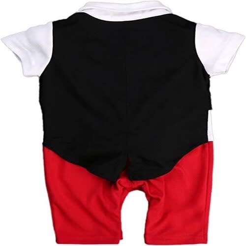 Baby Boy Bowtie Cartoon Photo Prop Romper