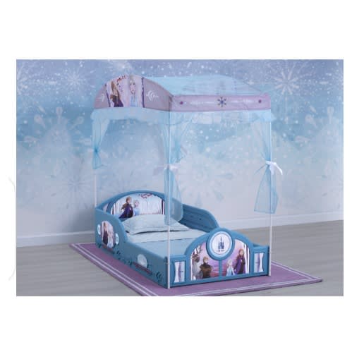 Disney Frozen Ii Plastic Sleep And Play Toddler Bed With Canopy