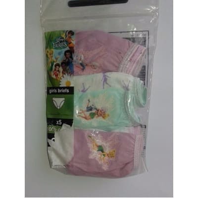 5 Pack Disney Fairies Girls Brief - Multicolour