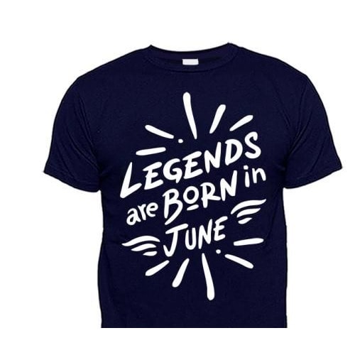 Chrysolite Designs Legends Are Born In June Premium Class Tshirt - Navy-blue