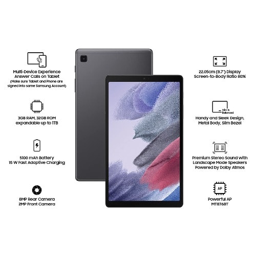 Galaxy Tab A7 Lite 8.7" - 2021 Wifi Only- No Sim - Android 11 - 32GB ROM +3GB RAM